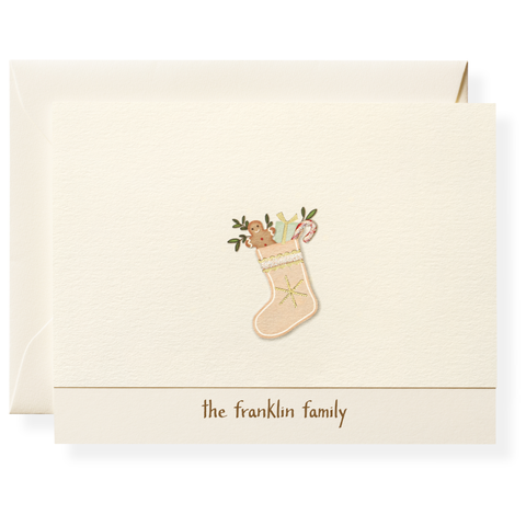 Christmas Stocking Personalized Note Cards