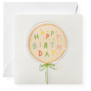 Happy Birthday Balloon Sticker Gift Enclosures in Acrylic Box