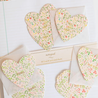 I Love You Floral  Heart Gift Enclosure