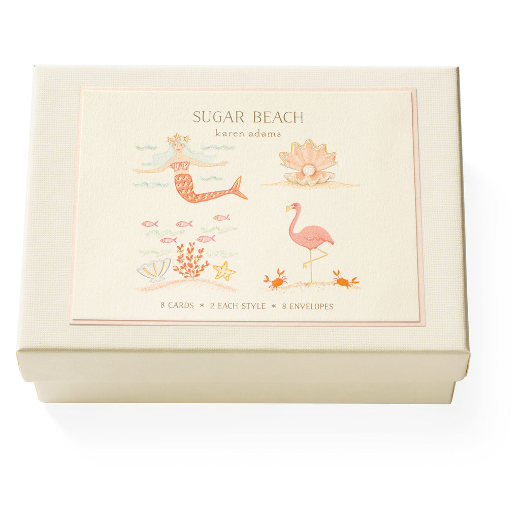 Sugar Beach Mermaid Personalized Note Cards – Karen Adams Designs