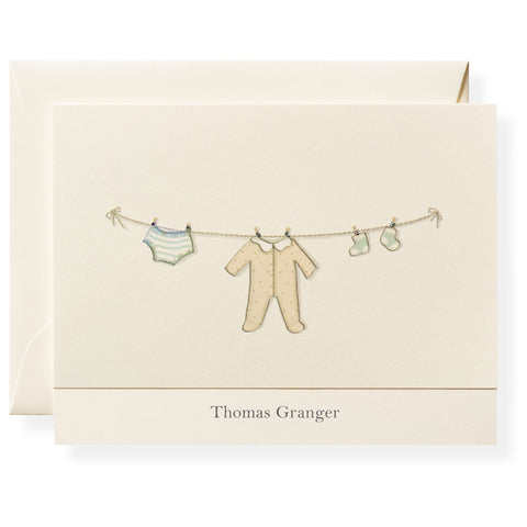 Clothesline Personalized Note Cards