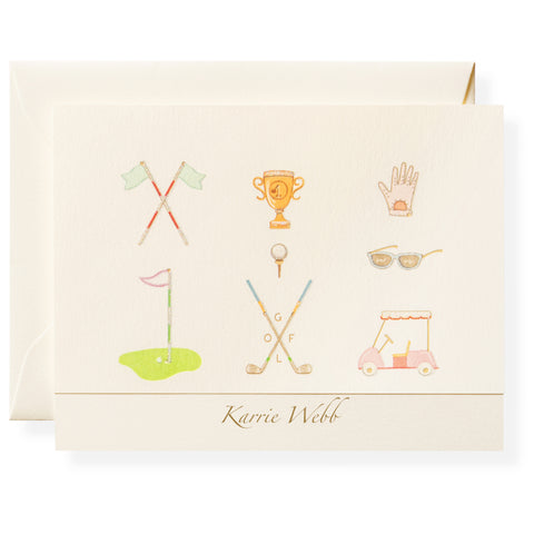 Golf Personalized Note Cards