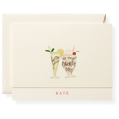 With You Personalized Note Cards
