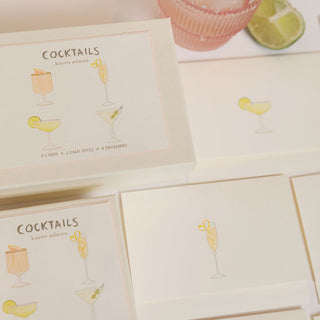 Cocktails Note Card Box