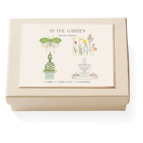 In the Garden Note Card Box