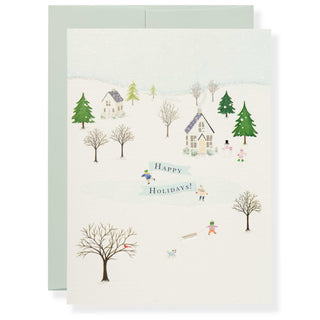 Snowy Holiday Greeting Card