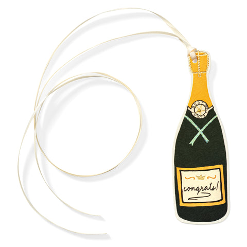 Champagne Bottle Pretty Gift Tag