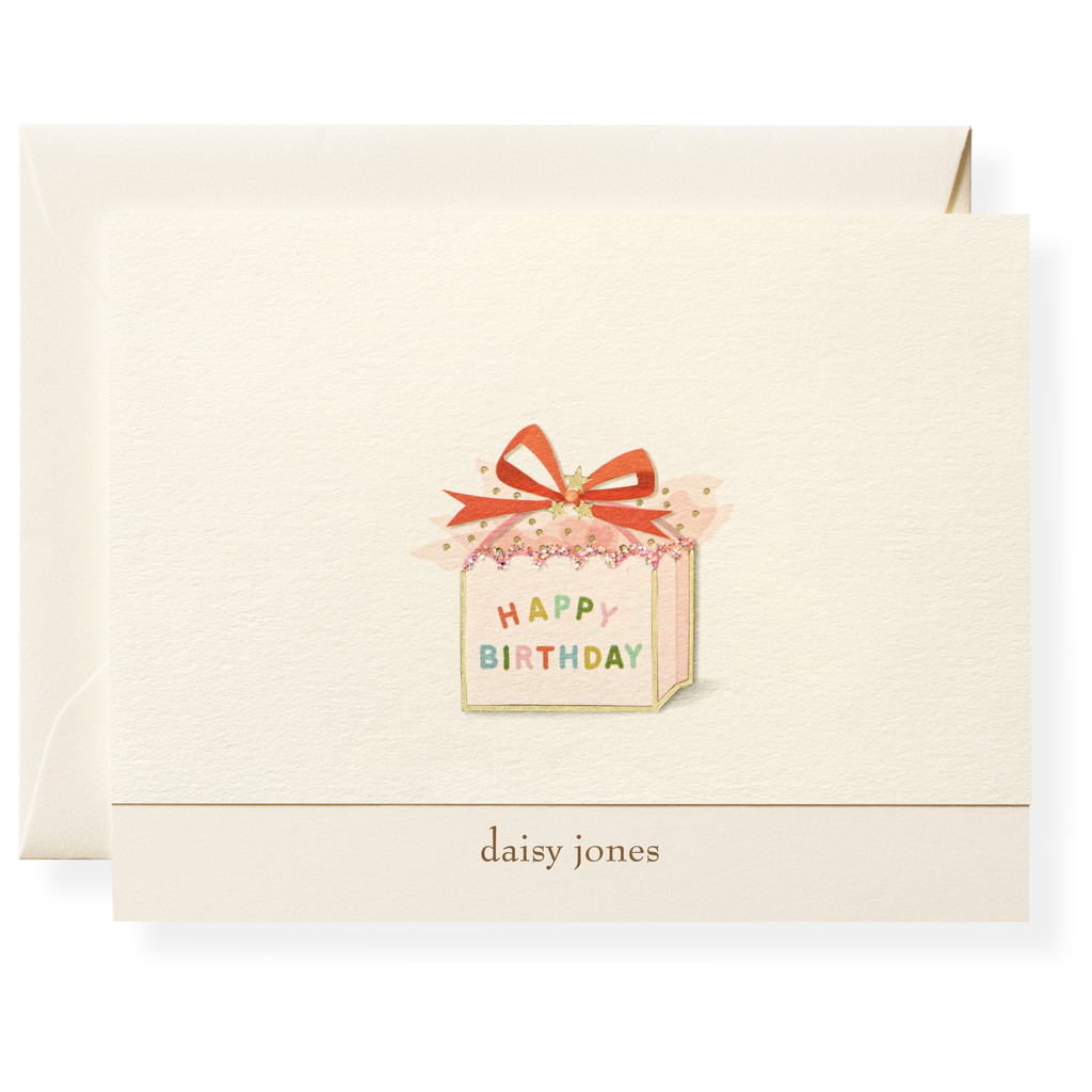Birthday Present Personalized Note Cards