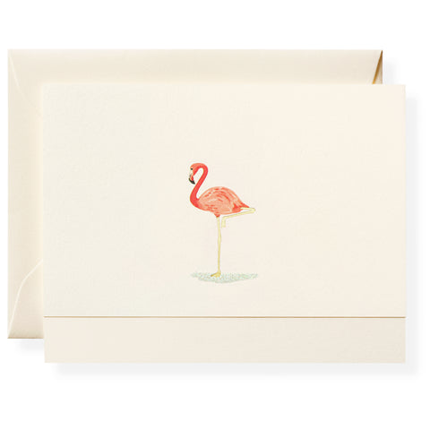 Beach Flamingo Individual Note Card