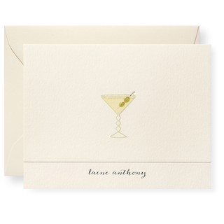 Dirty Martini Personalized Note Cards