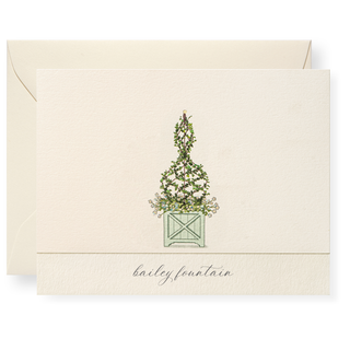 English Topiary Personalized Note Cards