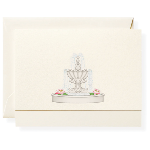 Garden Fountain Individual Note Card