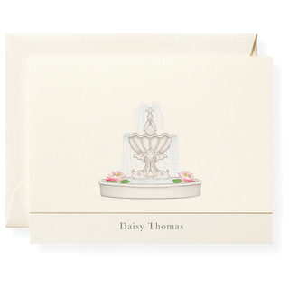 Garden Fountain Personalized Note Cards