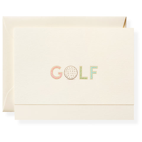 Golfing Individual Note Card