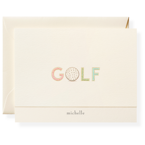 Golfing Personalized Note Cards