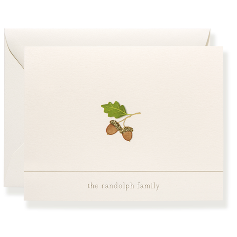 Harvest Acorns Personalized Note Cards