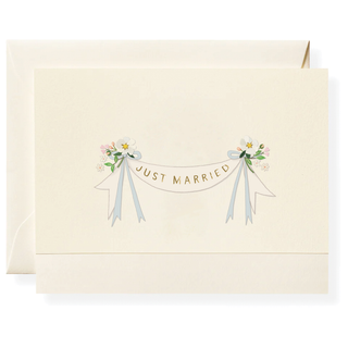 Just Married Individual Note Card