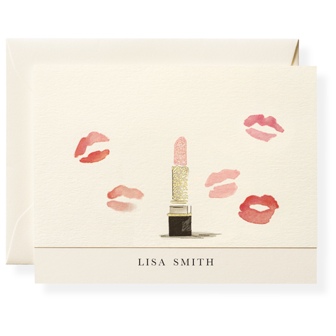 Lipstick Personalized Note Cards