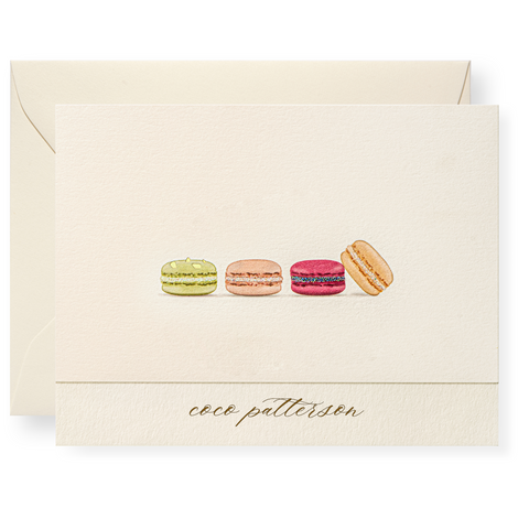 Macarons Personalized Note Cards