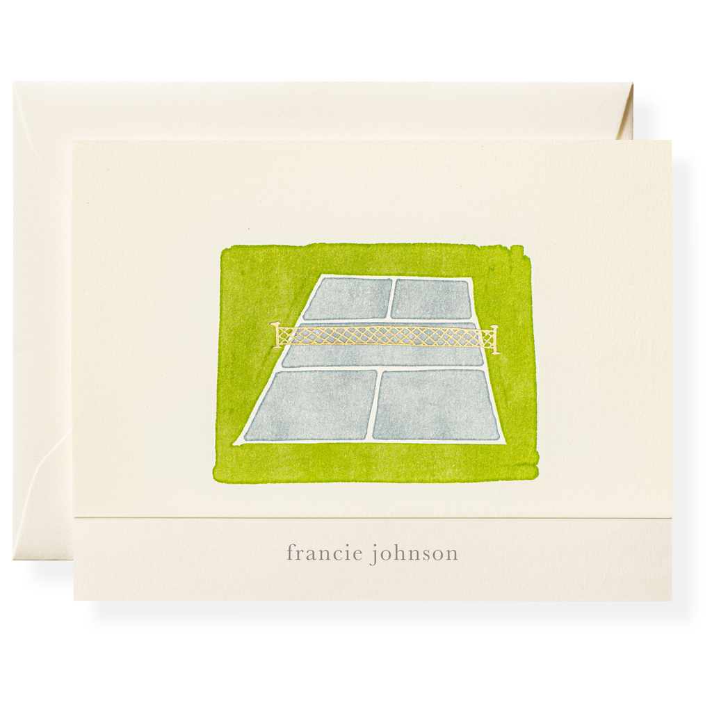 Pickleball Court Personalized Note Cards