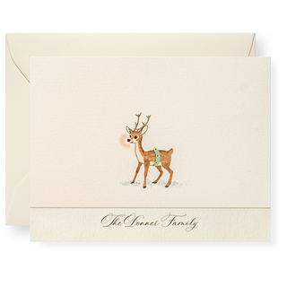 Reindeer Personalized Note Cards