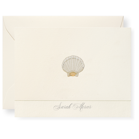 Scallop Personalized Note Cards