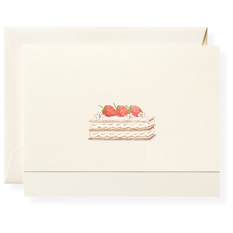 Strawberry Mille-Feuille Individual Note Card