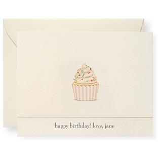 Vanilla Cupcake Personalized Note Cards