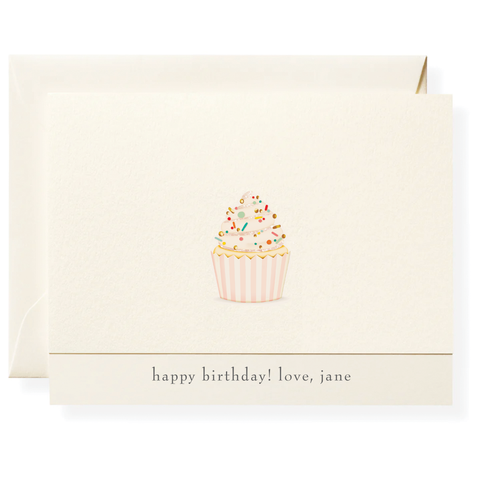 Vanilla Cupcake Personalized Note Cards
