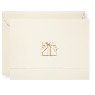 White Present Individual Note Card