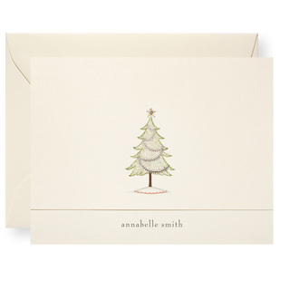 Yule Tree Personalized Note Cards