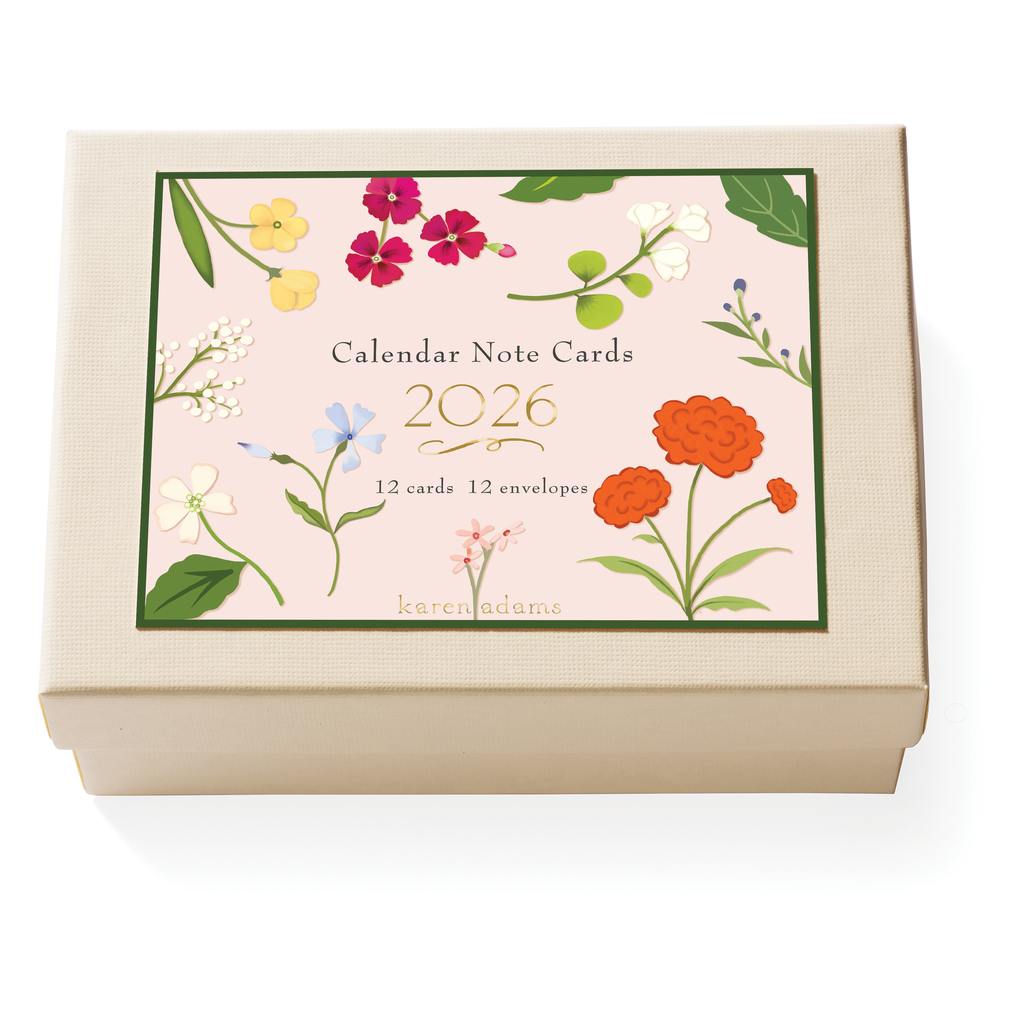 Notes Design Calendar Calendar 2026 Note Card Box – Karen Adams Designs