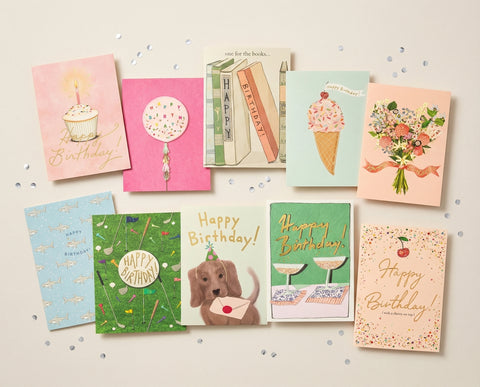 Set of 10 Different Birthday Cards
