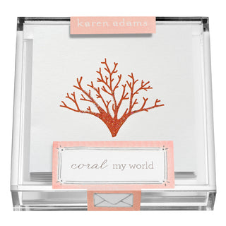 Coral Gift Enclosures in Acrylic Box