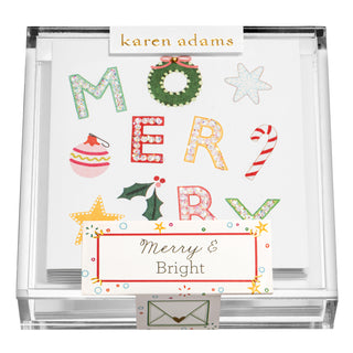 Merry Gift Enclosures in Acrylic Box