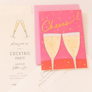 Pink Cheers Greeting Card