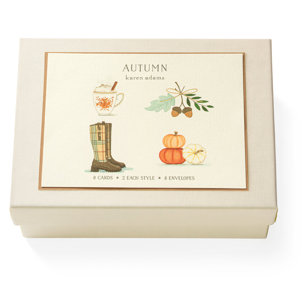 Autumn Note Card Autumn Acorns Individual Note Card – Karen Adams Designs