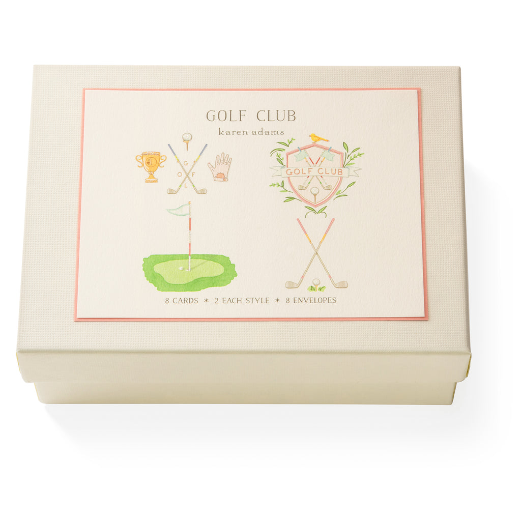 Golf Club Note Card Box