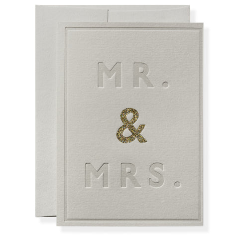 Mr. and Mrs. in Grey Greeting Card