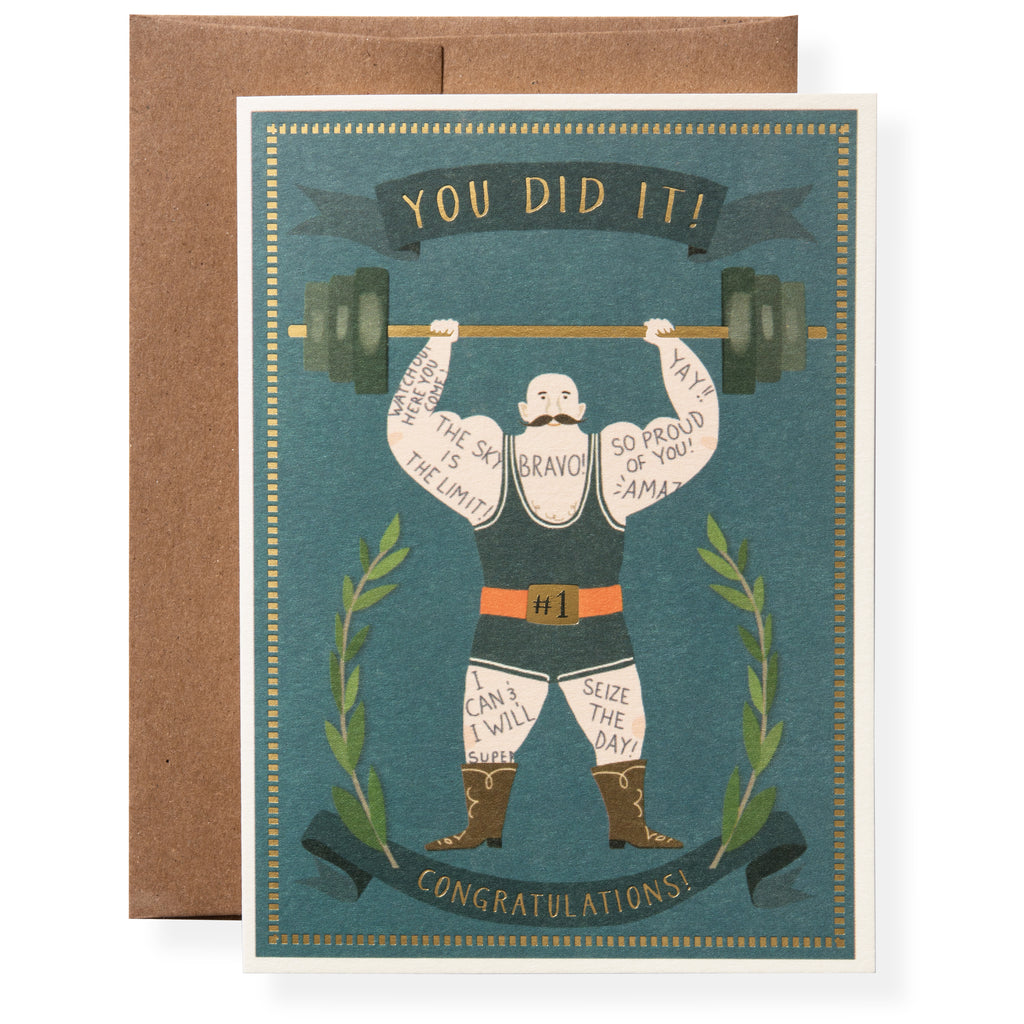 Muscle Man Greeting Card