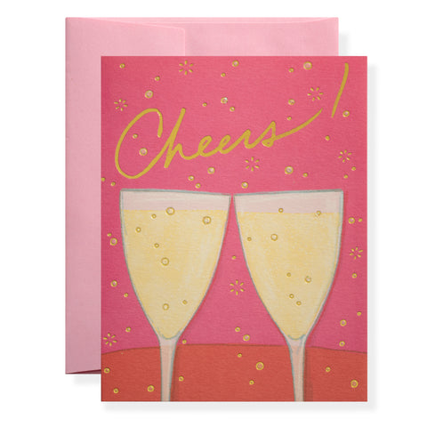 Pink Cheers Greeting Card