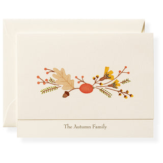 Autumn Flora Personalized Note Cards