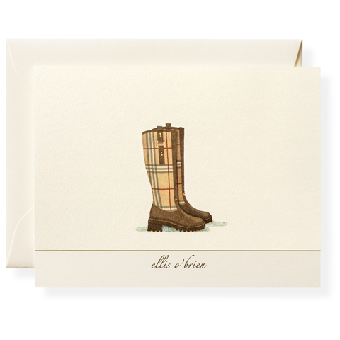 Boots Personalized Note Cards