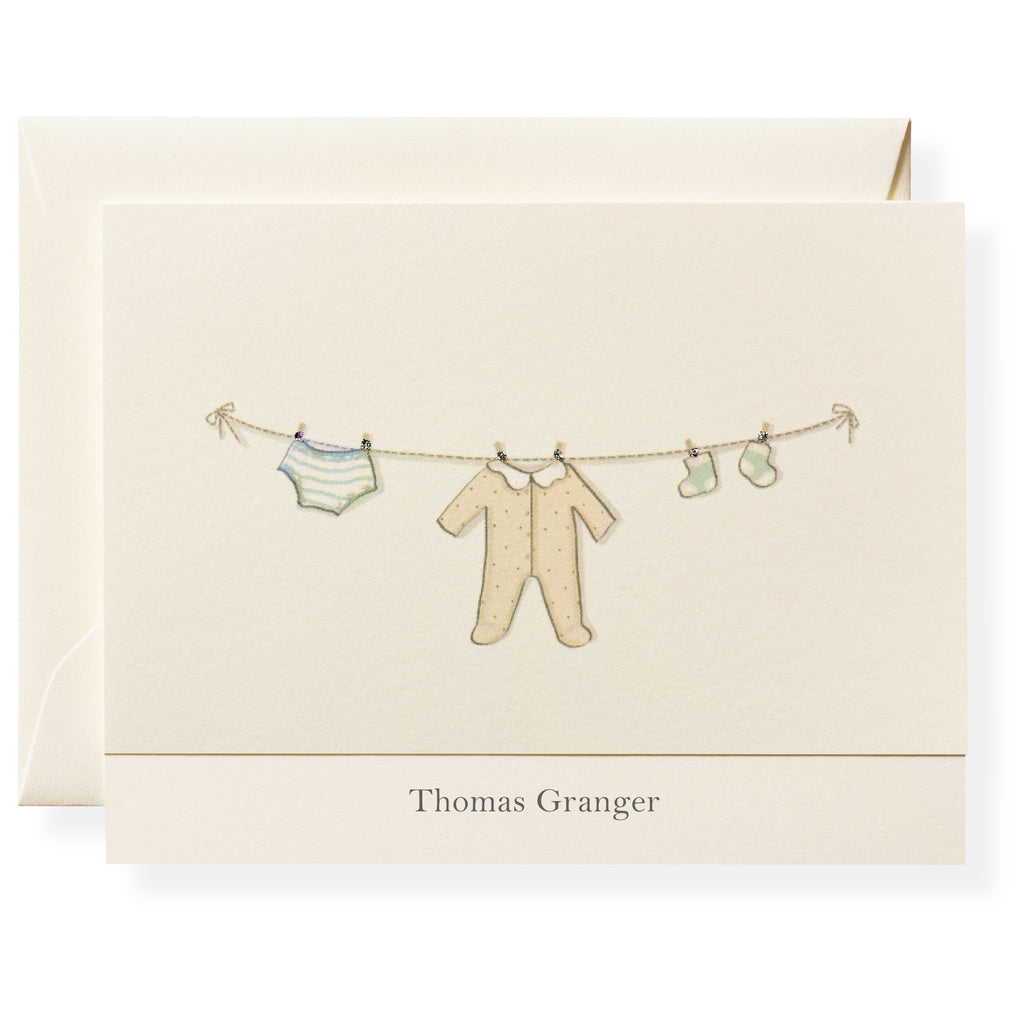 Clothesline Personalized Note Cards – Karen Adams Designs