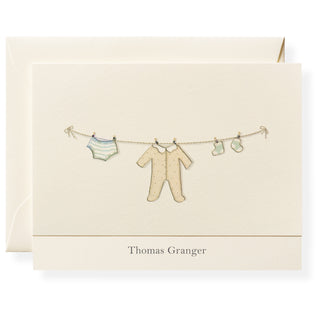 Clothesline Personalized Note Cards