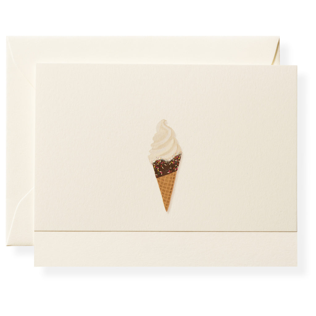 Ice Cream Cone Individual Note Card