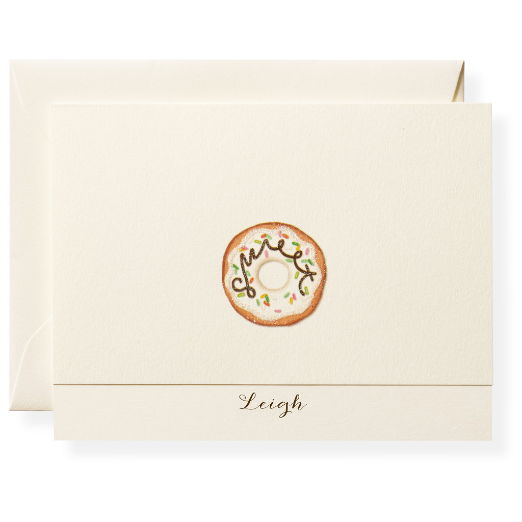 Donut Personalized Note Cards