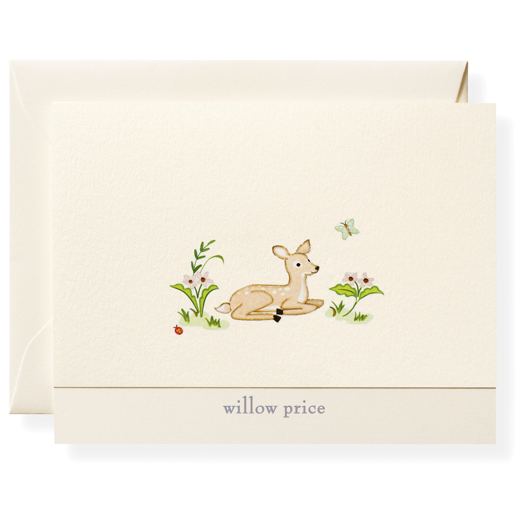 Fawn Personalized Note Cards