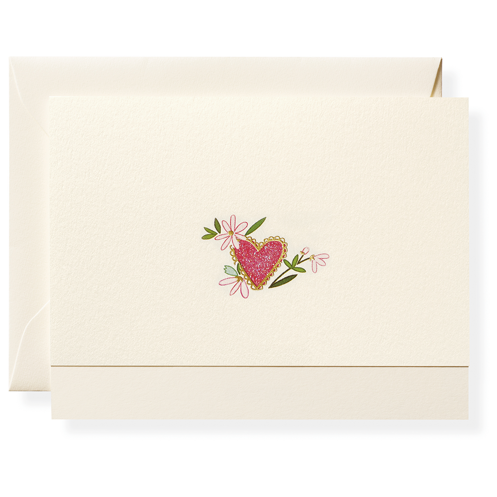 Flower Heart Individual Note Card