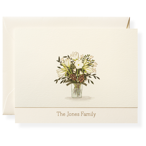 Holiday Bouquet Personalized Note Cards